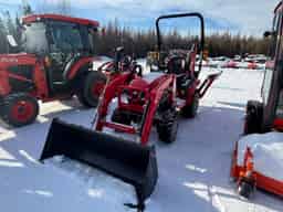 Used 2024 Mahindra 11234FHILB W/ Backhoe, ROPS + loader