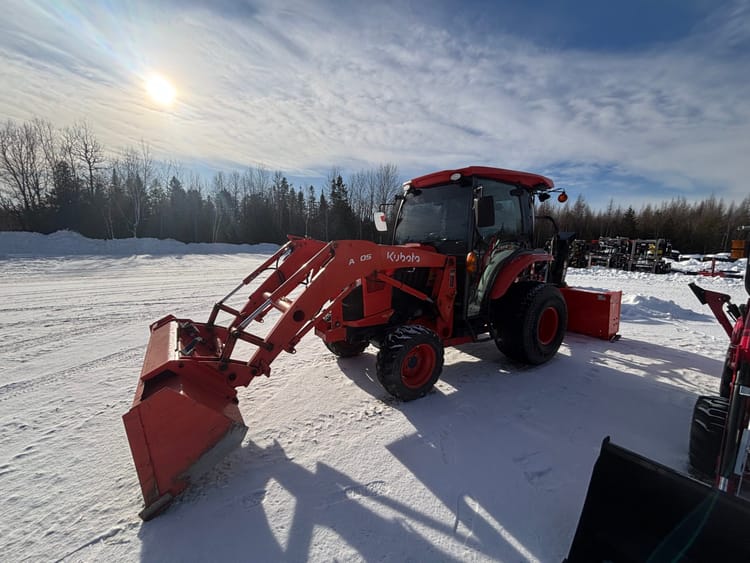 Used 2021 Kubota L3560D Grand Limited Edition Tractor W 74″ rear snow blower + Loader
