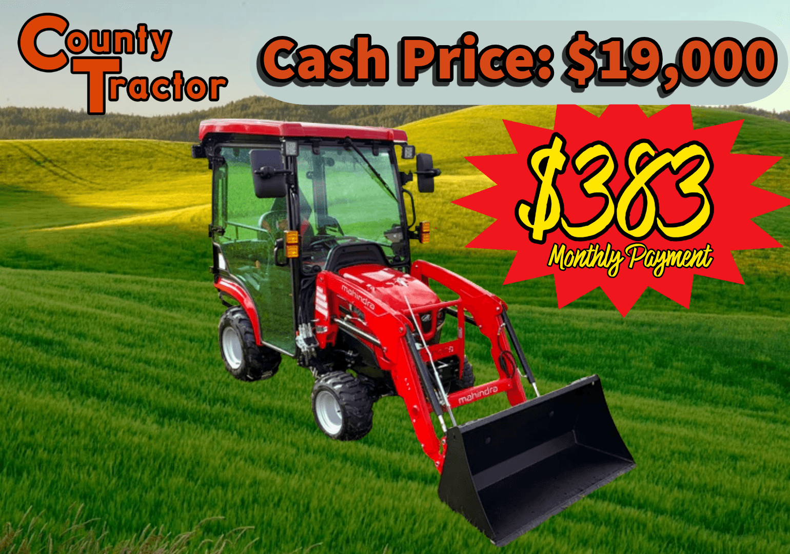 NEW Mahindra 11204CHTL W/ Heated Cab + Loader