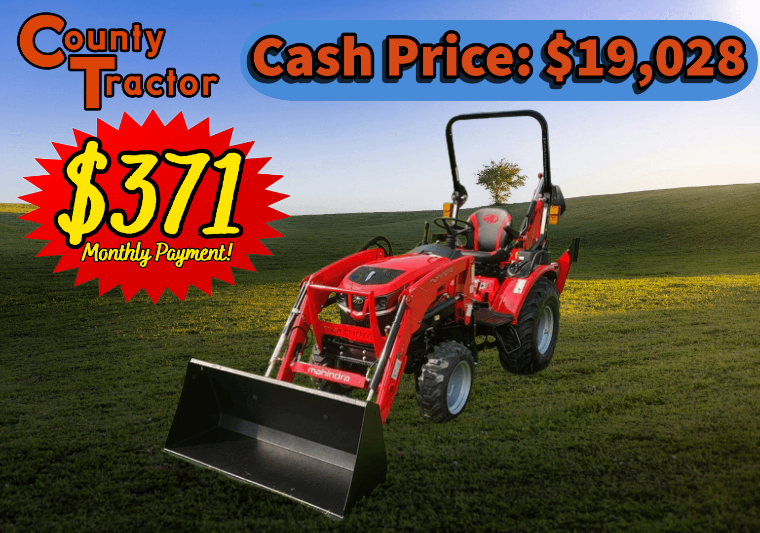 NEW Mahindra 21234FHTL W/ Turf tires+ Loader