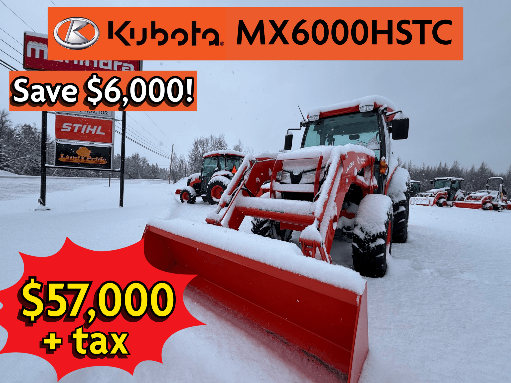 Kubota MX6000HSTC Tractor